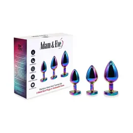 ADAM & EVE A&E METAL HEART PLUG SET RAINBOW