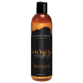 INTIMATE EARTH IE ENERGIZE AROMATHERAPY MASSAGE OIL ORANGE & WILD GINGER