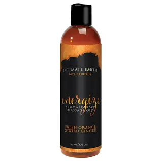 INTIMATE EARTH IE ENERGIZE AROMATHERAPY MASSAGE OIL ORANGE & WILD GINGER