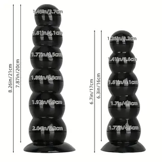 "O" HEAVENS BUMPS ANAL PLUG BLACK SMALL