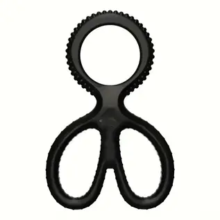 "O" HEAVENS "OH" COCK RING & SPREADER RIDGED BLACK