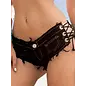 "O" HEAVENS SIDE TIE JEAN SHORTS BLACK