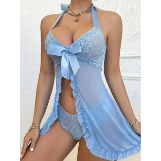 "O" HEAVENS "O" HEAVENS LACE BABY DOLL AND THONG