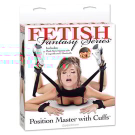 "O" HEAVENS "O" HEAVENS POSITION STRAPS WITH CUFFS BLACK