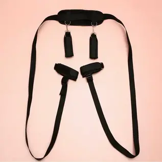 "O" HEAVENS "OH" POSITION STRAPS WITH CUFFS BLACK