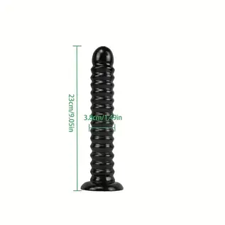 "O" HEAVENS DILDO RIDGED 9.5" BLACK