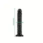 "O" HEAVENS DILDO RIDGED 9.5" BLACK