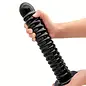 "O" HEAVENS DILDO RIDGED 9.5" BLACK