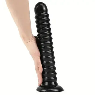 "O" HEAVENS DILDO RIDGED 9.5" BLACK