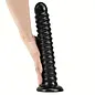 "O" HEAVENS DILDO RIDGED 9.5" BLACK