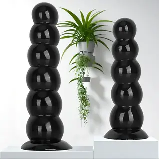 "O" HEAVENS BUMPS ANAL PLUG BLACK LARGE