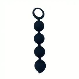 "OH" STRING OF BEADS BLACK SILICONE XSMALL