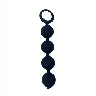 "OH" STRING OF BEADS BLACK SILICONE XSMALL