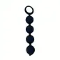 "OH" STRING OF BEADS BLACK SILICONE XSMALL