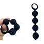 "OH" STRING OF BEADS BLACK SILICONE XSMALL