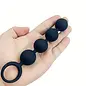 "OH" STRING OF BEADS BLACK SILICONE XSMALL