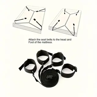 "OH" UNDER THE BED RESTRAINTS BLACK