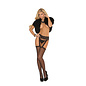ELEGANT MOMENTS EM FISHNET GARTER BELT O/S