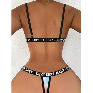 "O" HEAVENS SEXY BABY BRA & PANTY TIE-DYE