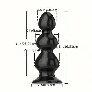"O" HEAVENS BUMPY ANAL PLUG BLACK SMALL