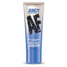 LITTLE GENIE JUICY AF BLUE RASPBERRY FLAVORED LUBRICANT 4 OZ