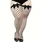 "O" HEAVENS THIGH HIGH NET, SATIN BOW O/S