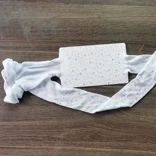 "O" HEAVENS FISHNET PANTYHOSE WHITH RHINESTONES O/S
