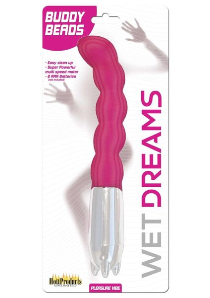 HOTT PRODUCTS WET DREAMS BUDDY BEADED VIBE PINK