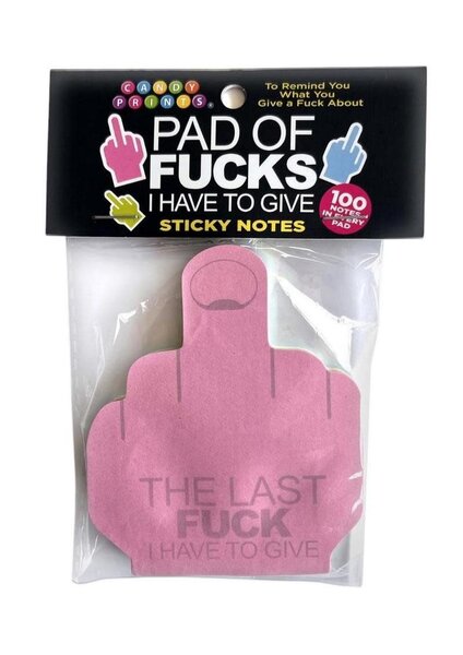 LITTLE GENIE STICKY NOTES LAST F*CK I HAVE TO GIVES MIDDLE FINGER