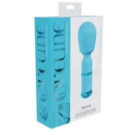 SHOTS AMERICA LLC LOVELINE VELOUR MINI WAND BLUE