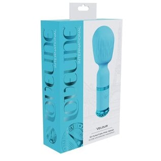 SHOTS AMERICA LLC LOVELINE VELOUR MINI WAND BLUE