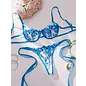 "O" HEAVENS BRA & PANTY GABBY SET BLUE