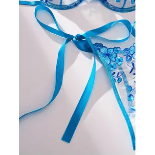 "O" HEAVENS "O" HEAVENS GABBY BRA & PANTY SET BLUE