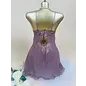 "O" HEAVENS "O" HEAVENS LIZZY SPLIT FRONT  BABYDOLL W/THONG PURPLE