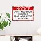 "O" HEAVENS "O" HEAVENS SHIRT AND SHOES REQUIRED METAL SIGN 8X11