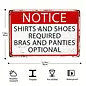 "O" HEAVENS METAL SIGN SHIRT & SHOES REQUIRED 8X11
