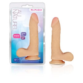 BLUSH AU NATUREL DILDO W/ BALLS SENSA FEEL MISTER PERFECT 8.5"