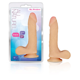 BLUSH AU NATUREL DILDO W/ BALLS SENSA FEEL MISTER PERFECT 8.5"