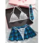 "O" HEAVENS "O" HEAVENS SKIRT, TIE, TOP & THONG SCHOOL GIRL SET