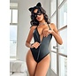 "O" HEAVENS "OH" SEXY CATWOMAN COSTUME BLACK