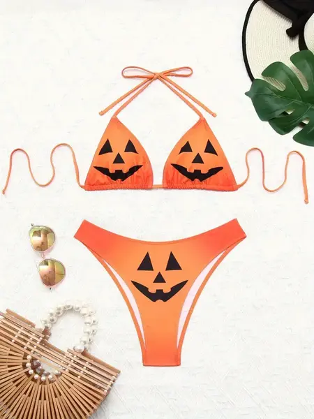 "O" HEAVENS BIKINI HALLOWEEN PUMPKIN ORANGE