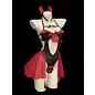 "O" HEAVENS "O" HEAVENS SEXY LIL DEVIL CROTCHLESS COSTUME RED BLACK