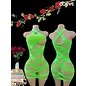 "O" HEAVENS "OH" DRESS FISHNET STRETCH FIT GREEN Q/S