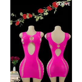 "OH" DRESS NET STRETCH FIT PINK Q/S