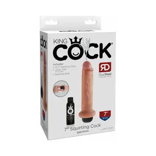 PIPEDREAM KING COCK SQUIRTING DILDO 7" FLESH