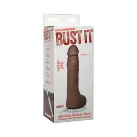 DOC JOHNSON DILDO BUST IT SQUIRTING CHOCOLATE 9 "