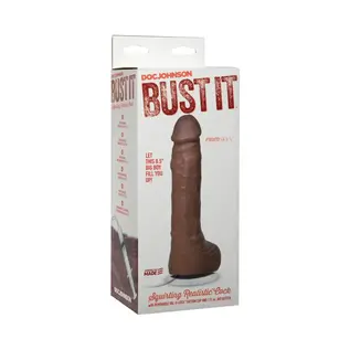 DOC JOHNSON DILDO BUST IT SQUIRTING 9" CHOCOLATE