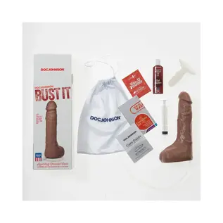 DOC JOHNSON DILDO BUST IT SQUIRTING 9" CHOCOLATE