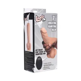 XR BRAND LOADZ DUAL DENSITY SQUIRTING DILDO 7" FLESH
