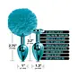 GLOBAL NOVELTIES NIXIE POM POM & JEWEL METAL BUTT PLUG SET
